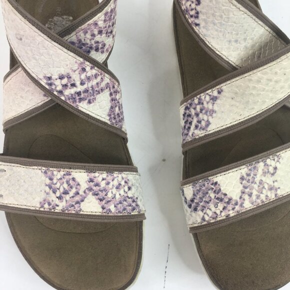 Rockport Romilly Gore Zip Python Print Sandals Size 8 - Picture 3 of 11